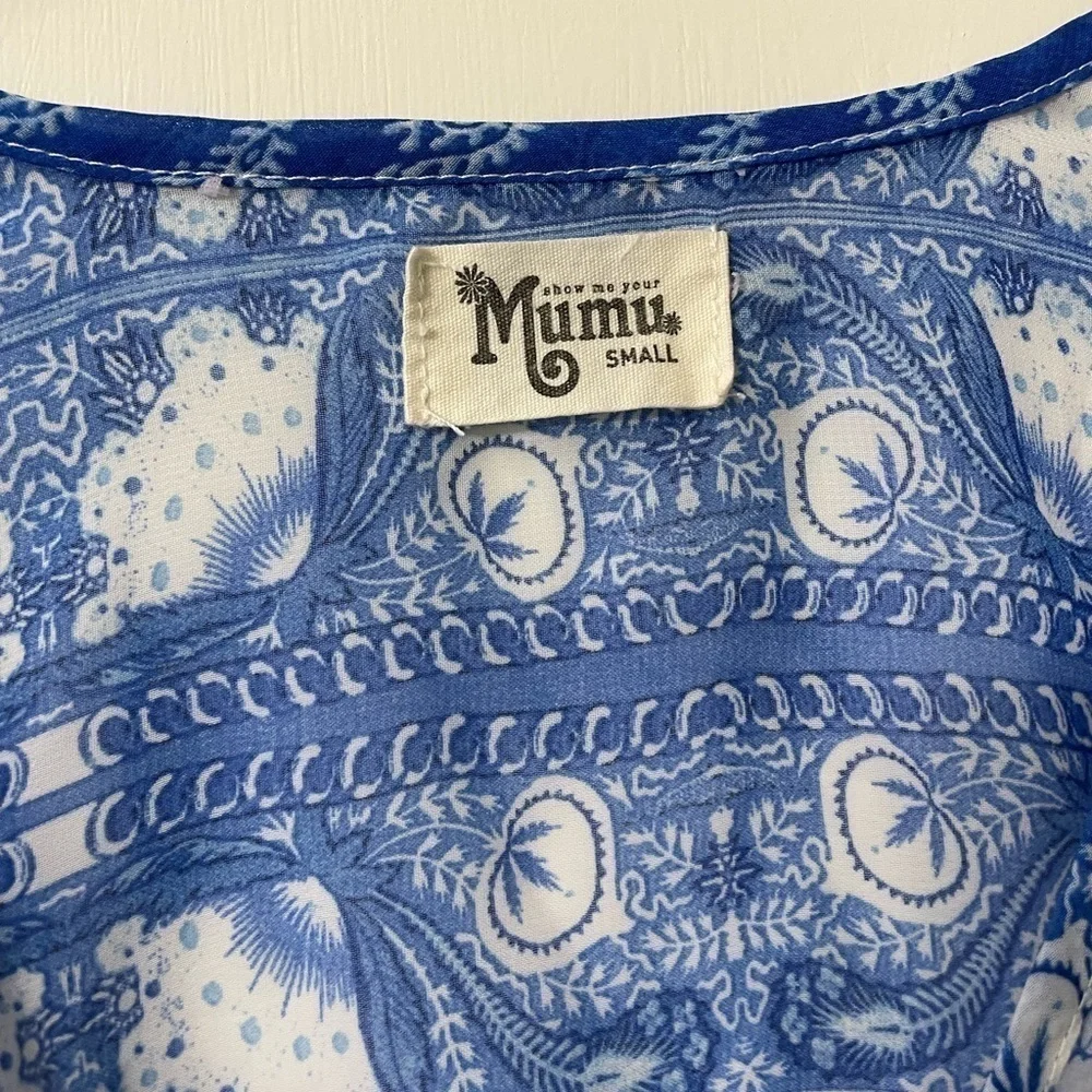 Show me your mumu sheer blouse size small summer swim coverup coastal grandma - Picture 4 of 5